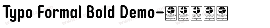 Typo Formal Bold Demo字体转换